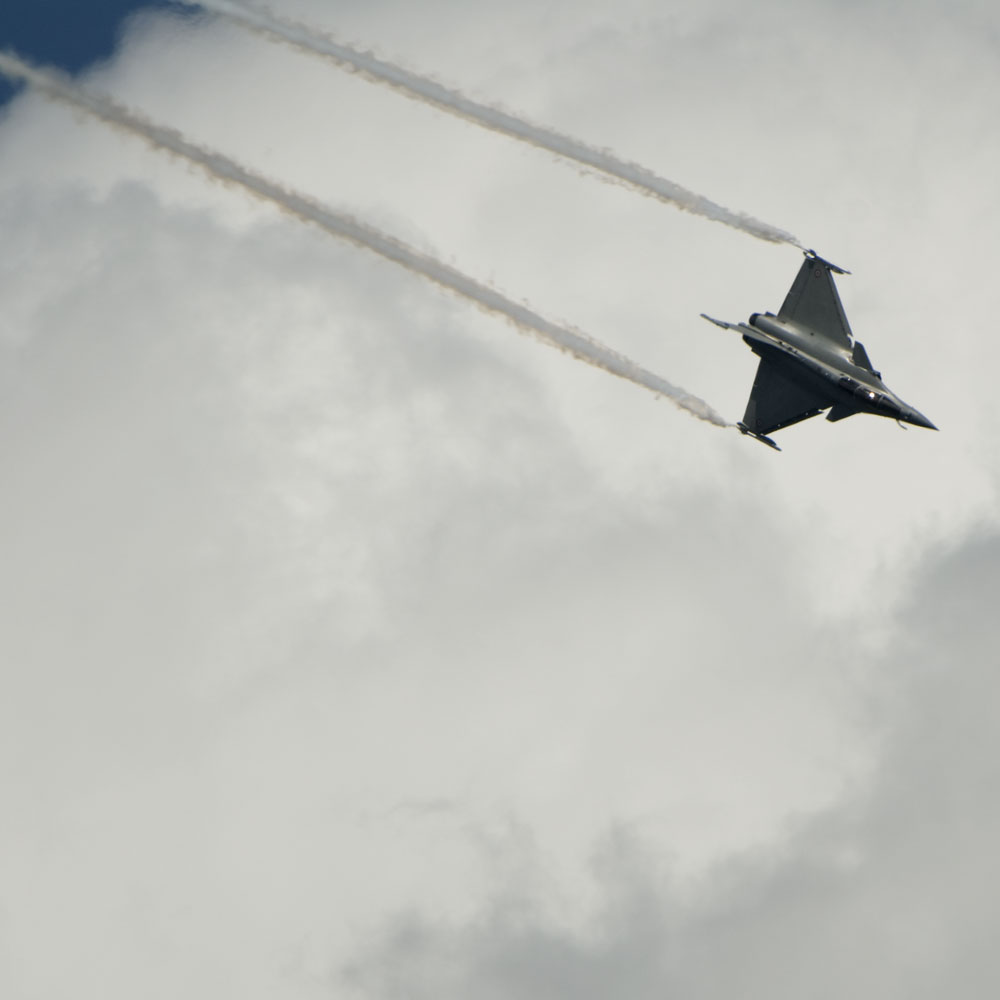 Le Rafale, une des grandes vedettes du Salon